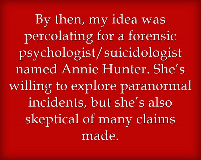 by then my idea was percolating for a forensic