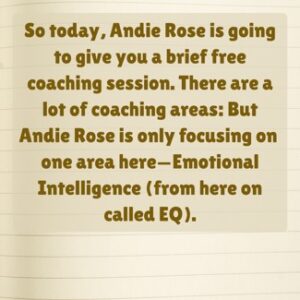 so today andie rose is going to give you a brief free